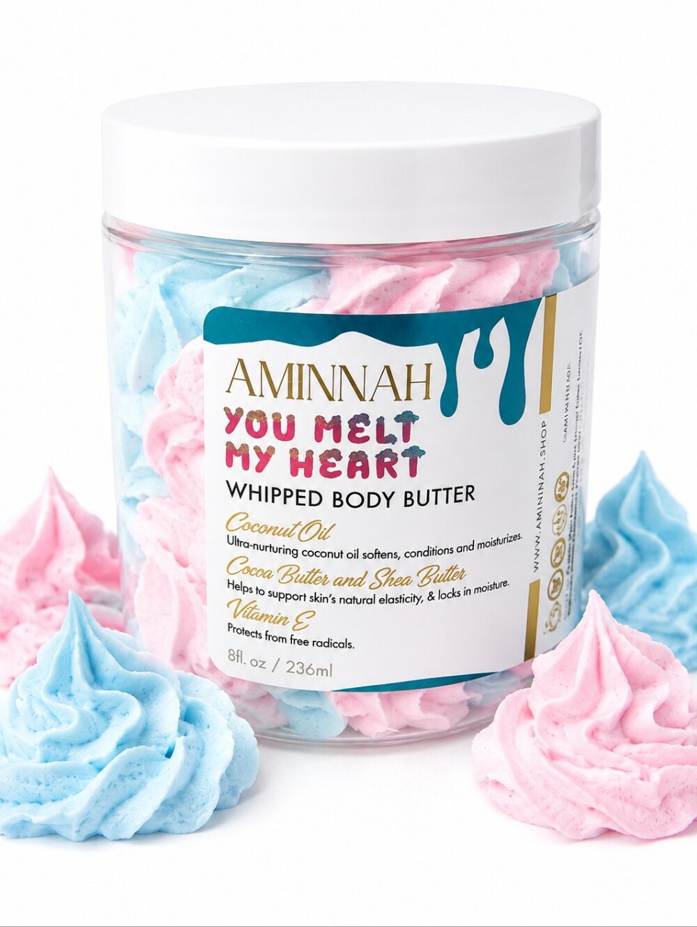 You Melt My Heart Whipped Body Butter - Pink & Blue